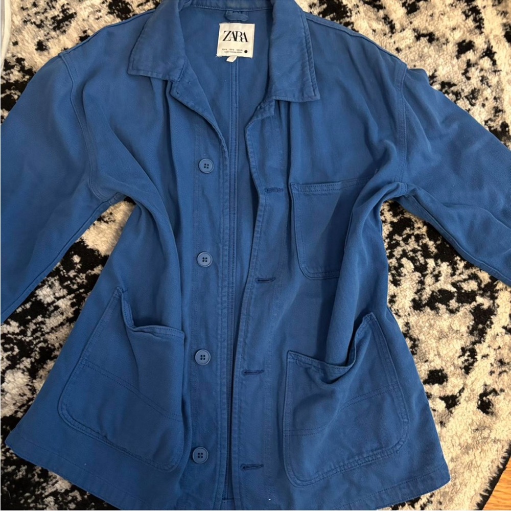 Zara Women's Utility Jacket in Blue